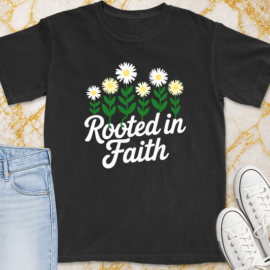 Rooted In Faith T-Shirt - Christian Apparel | Christian Life Threads