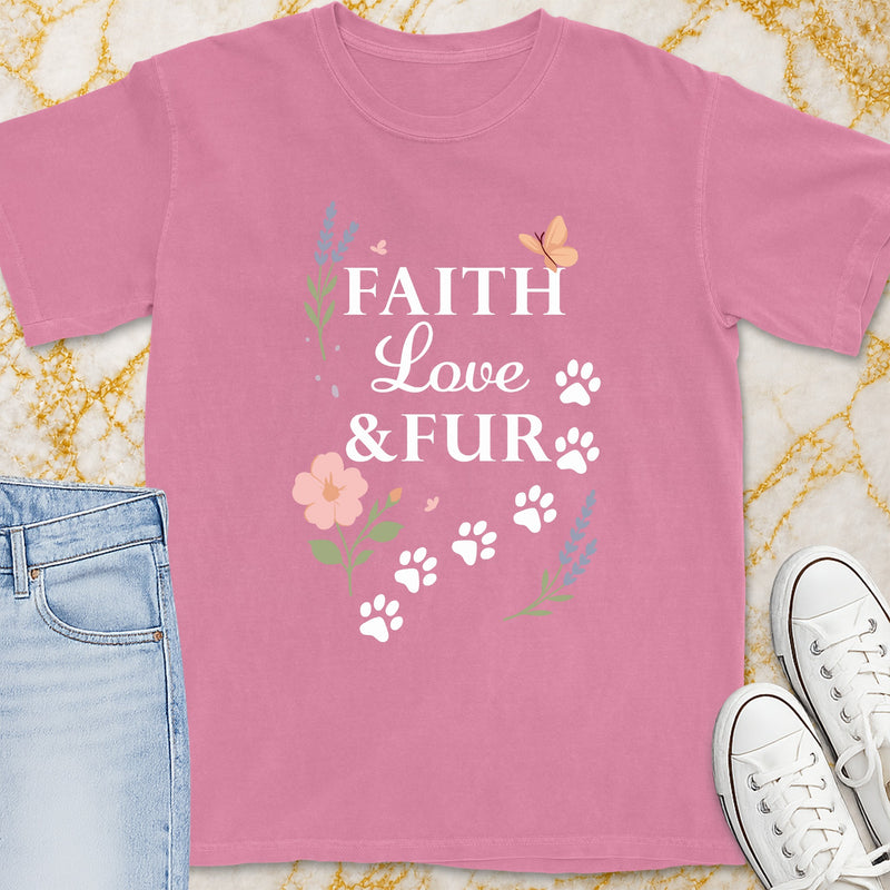 Faith, Love & Fur T-Shirt - Christian Apparel | Christian Life Threads