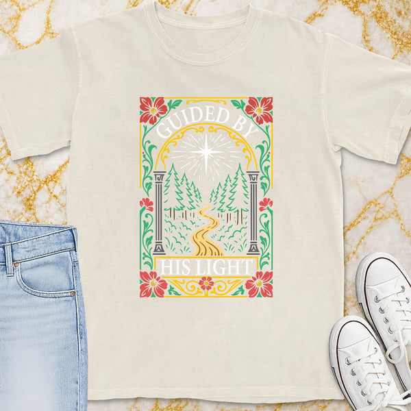 Guided By His Light T-Shirt - Christian Apparel | Christian Life Threads