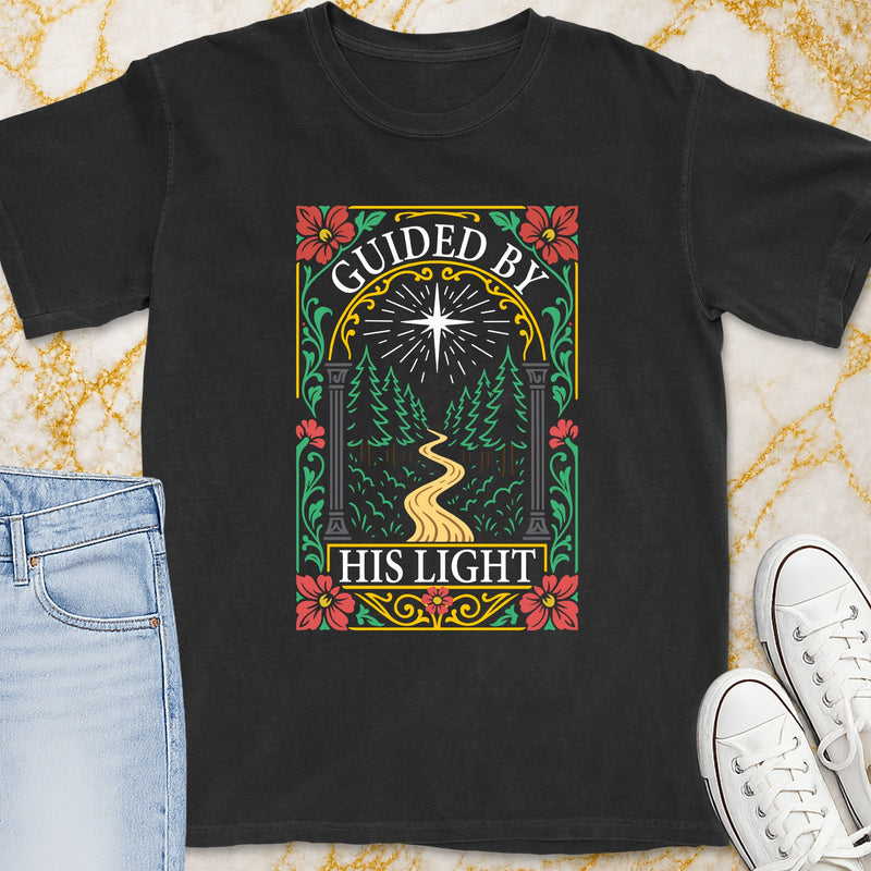 Guided By His Light T-Shirt - Christian Apparel | Christian Life Threads
