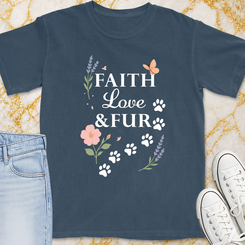 Faith, Love & Fur T-Shirt - Christian Apparel | Christian Life Threads