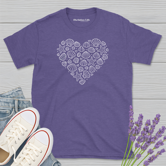 Heart The Shells Heather Tee
