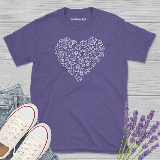 Heart The Shells Heather Tee - Christian Apparel | Christian Life Threads