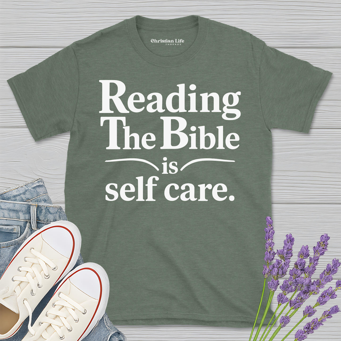 Reading The Bible Is Self Care Heather Tee