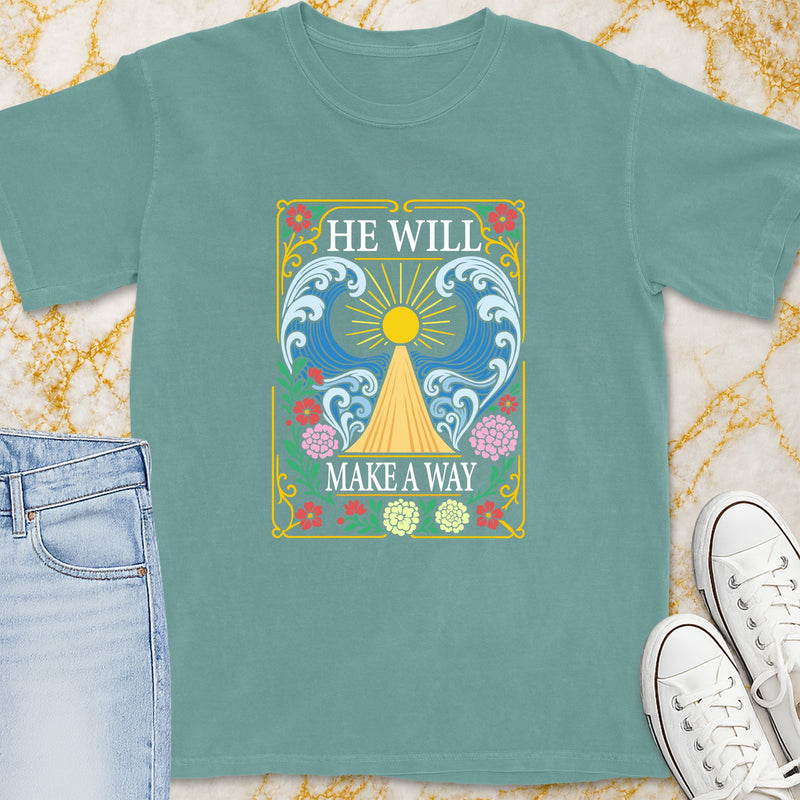 He Will Make A Way T-Shirt - Christian Apparel | Christian Life Threads