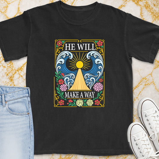 He Will Make A Way T-Shirt - Christian Apparel | Christian Life Threads