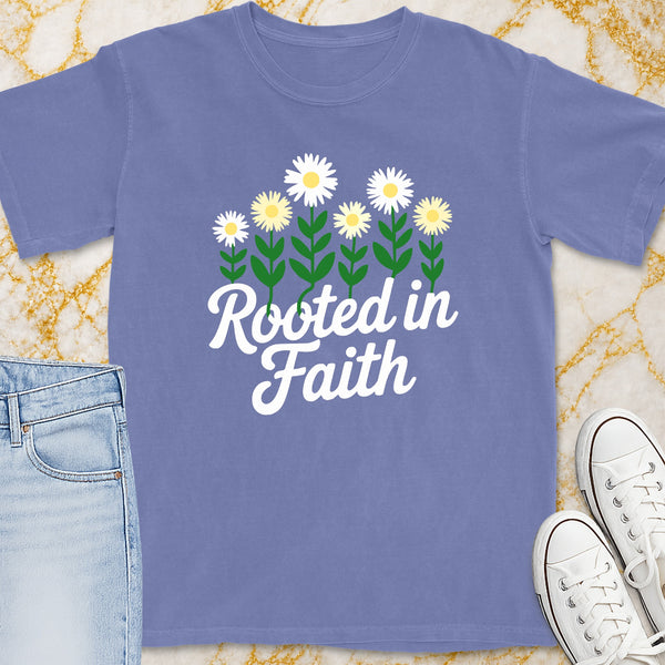 Rooted In Faith T-Shirt - Christian Apparel | Christian Life Threads