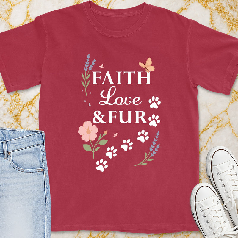 Faith, Love & Fur T-Shirt - Christian Apparel | Christian Life Threads