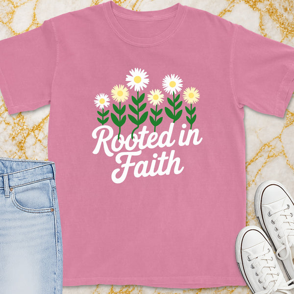 Rooted In Faith T-Shirt - Christian Apparel | Christian Life Threads