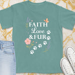 Faith, Love & Fur T-Shirt - Christian Apparel | Christian Life Threads