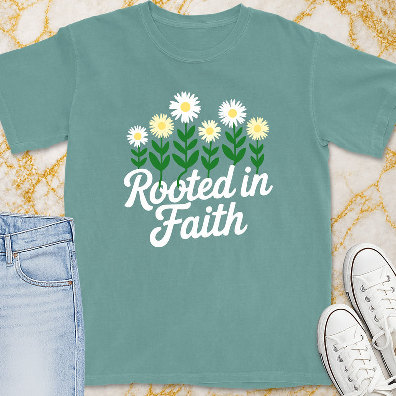 Rooted In Faith T-Shirt - Christian Apparel | Christian Life Threads