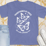 Transformed By Grace Butterfly T-Shirt - Christian Apparel | Christian Life Threads