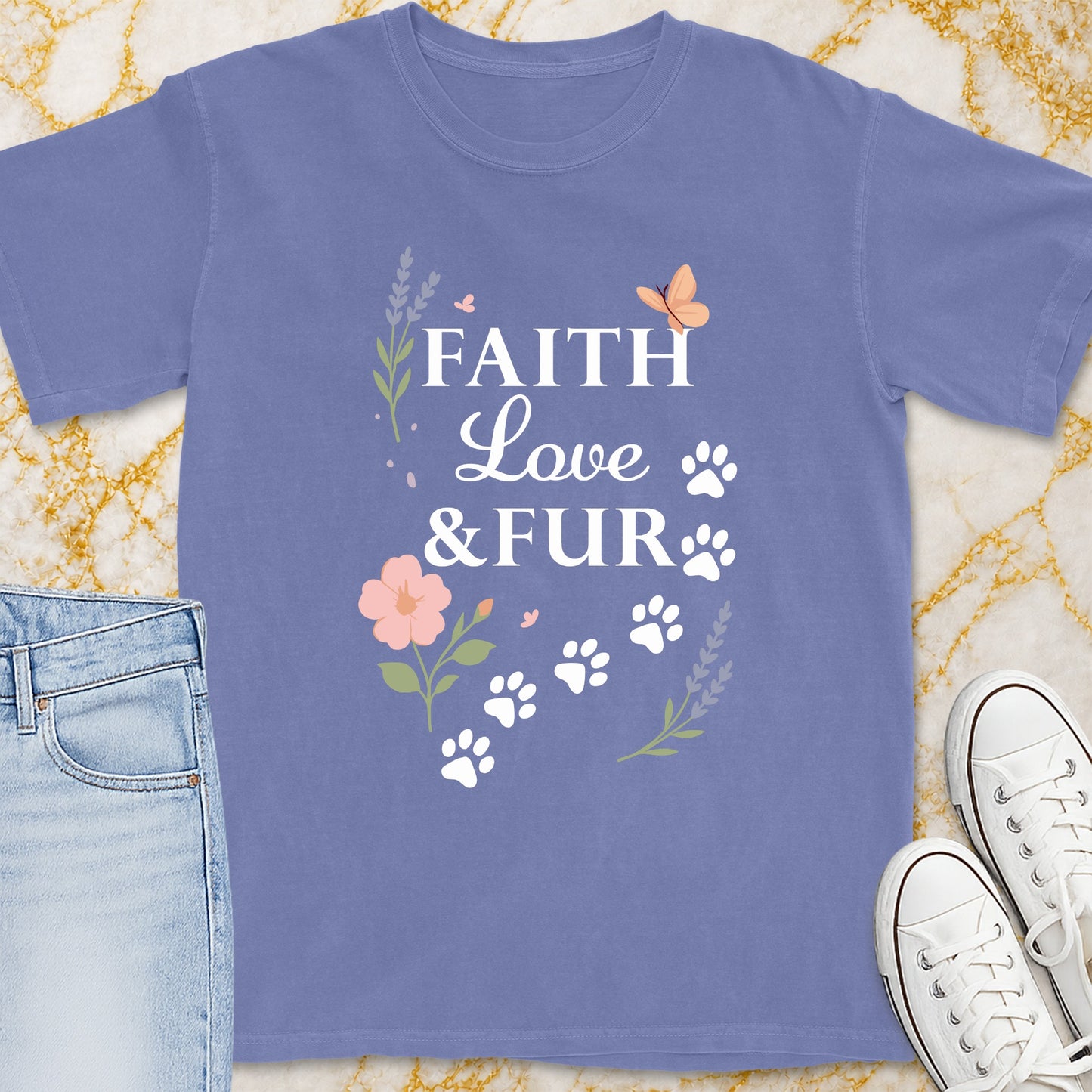 Faith, Love & Fur T-Shirt - Christian Apparel | Christian Life Threads