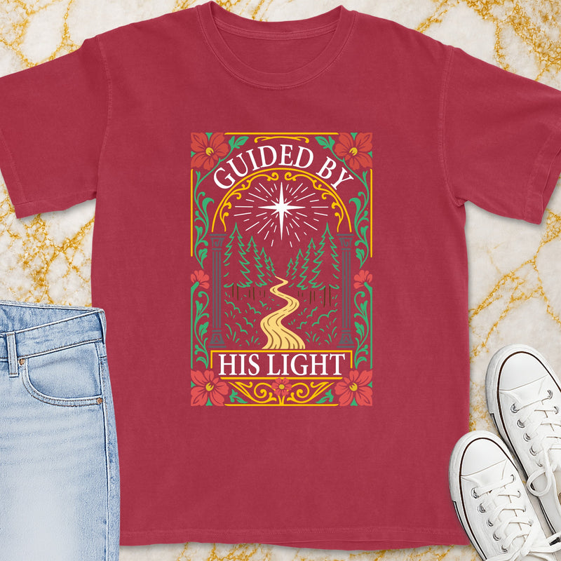 Guided By His Light T-Shirt - Christian Apparel | Christian Life Threads