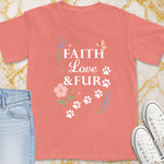 Faith, Love & Fur T-Shirt - Christian Apparel | Christian Life Threads