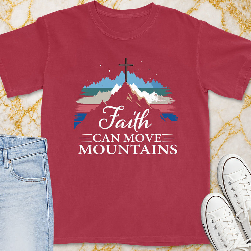 Faith Can Move Mountains T-Shirt - Christian Apparel | Christian Life Threads