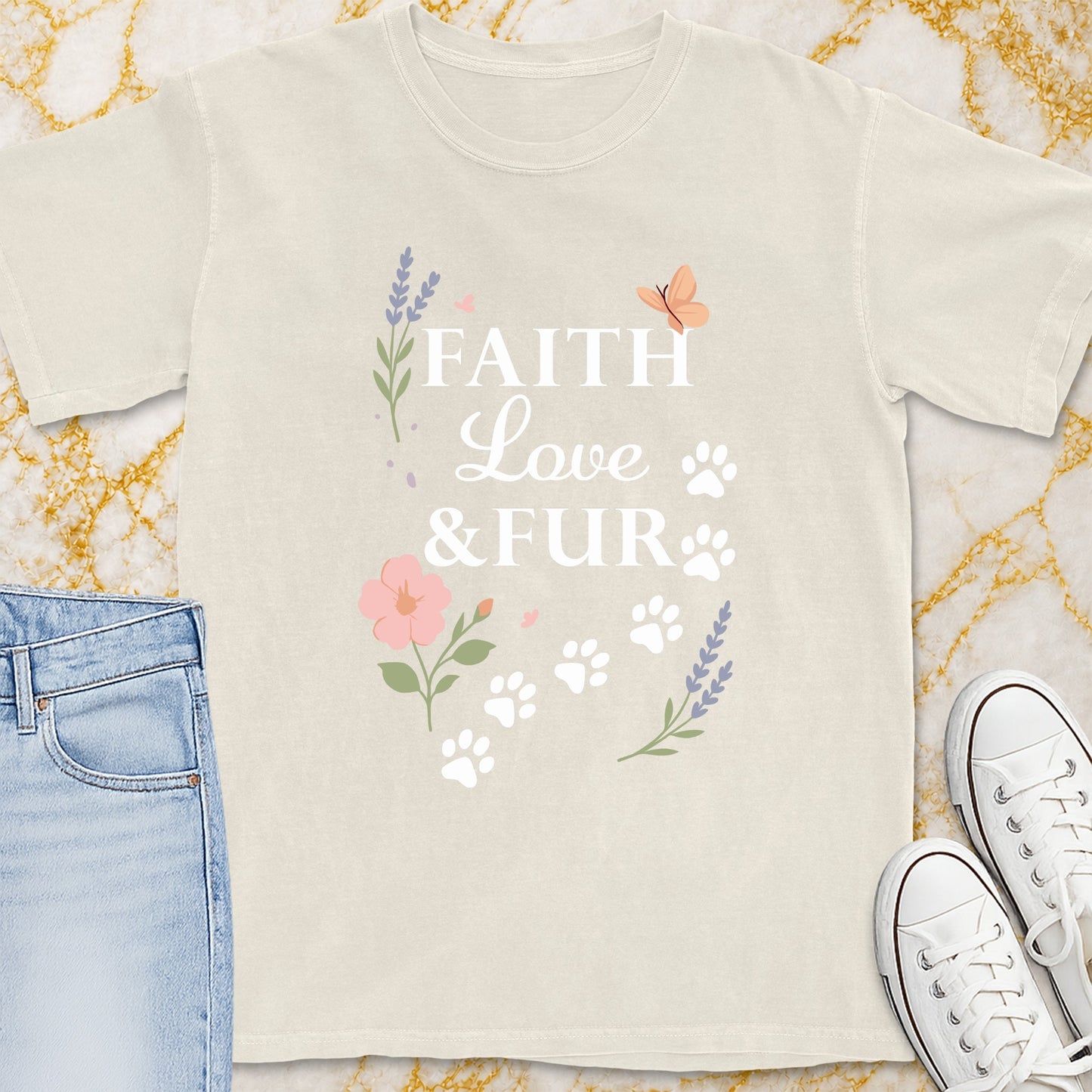Faith, Love & Fur T-Shirt - Christian Apparel | Christian Life Threads