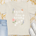 Faith, Love & Fur T-Shirt - Christian Apparel | Christian Life Threads