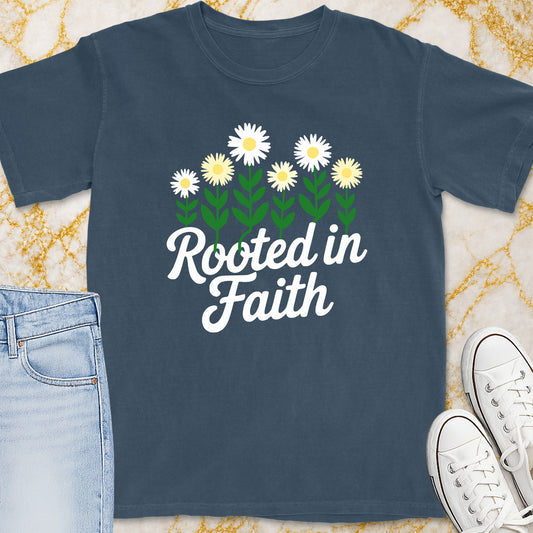 Rooted In Faith T-Shirt - Christian Apparel | Christian Life Threads