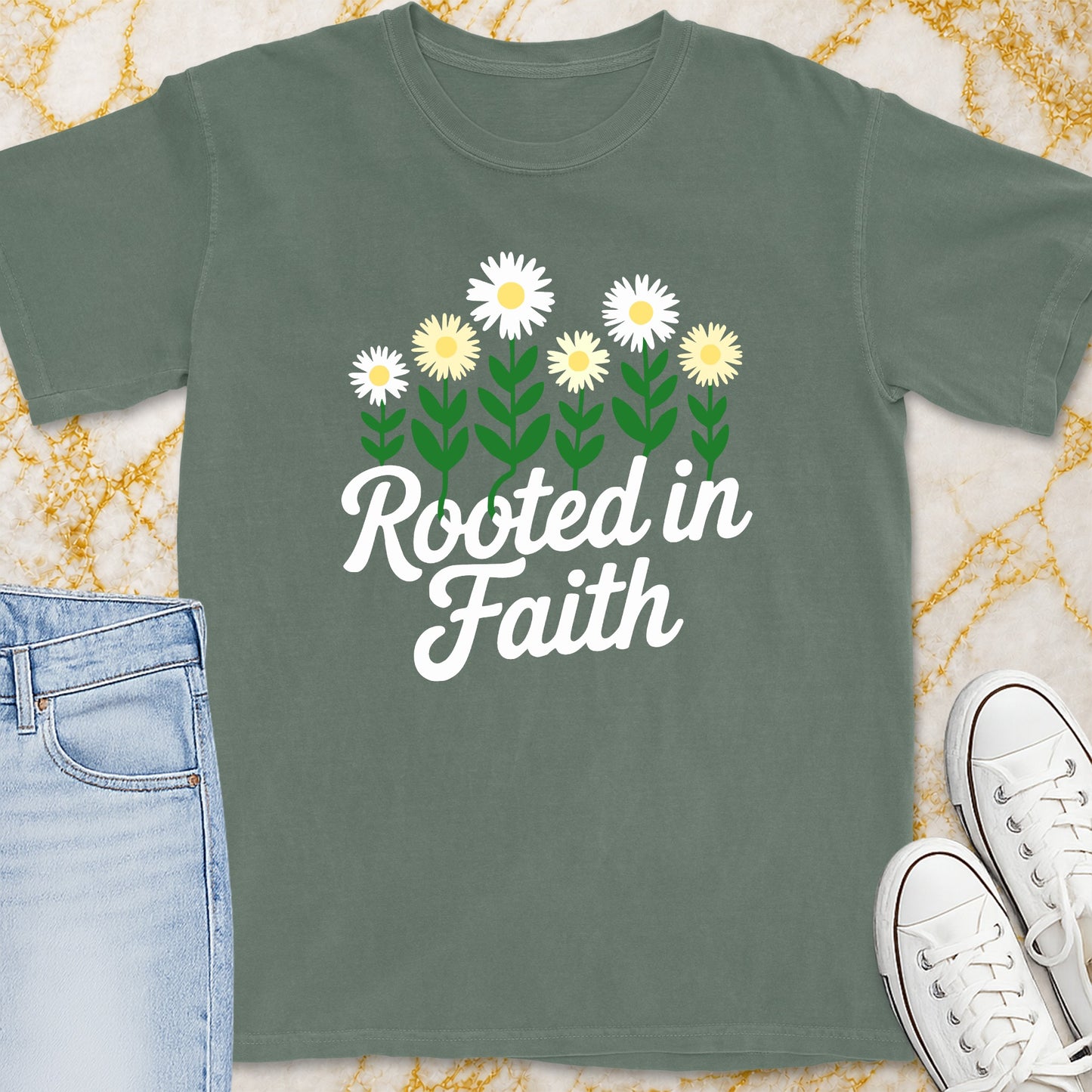 Rooted In Faith T-Shirt - Christian Apparel | Christian Life Threads