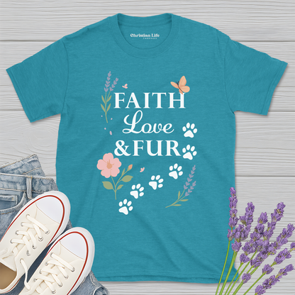 Faith Love & Fur Heather Tee