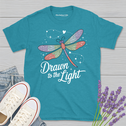 Drawn To The Light Dragonfly Heather Tee