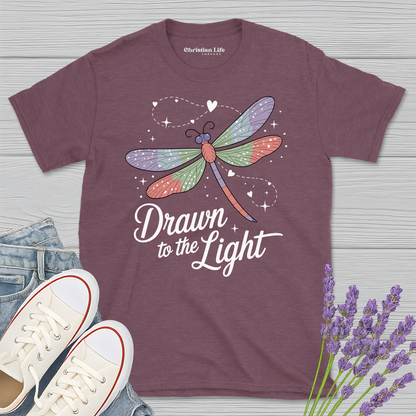 Drawn To The Light Dragonfly Heather Tee
