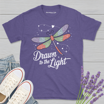 Drawn To The Light Dragonfly Heather Tee