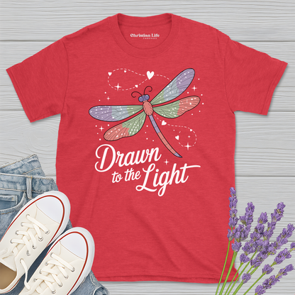 Drawn To The Light Dragonfly Heather Tee