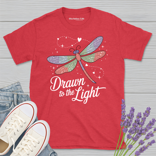 Drawn To The Light Dragonfly Heather Tee
