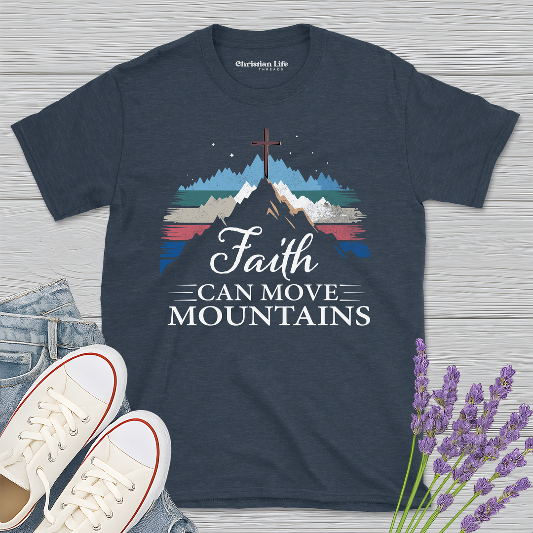 Faith Can Move Mountains Heather Tee