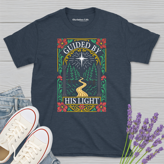Guided By His Light Heather Tee