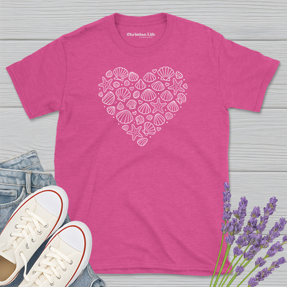 Heart The Shells Heather Tee