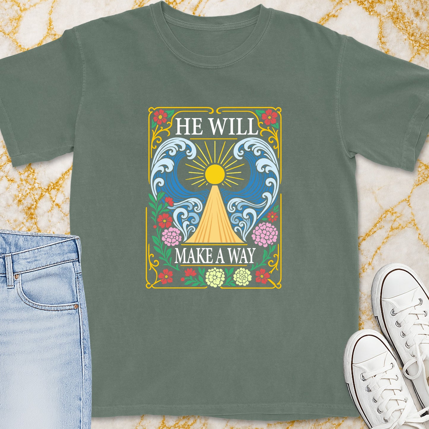 He Will Make A Way T-Shirt - Christian Apparel | Christian Life Threads