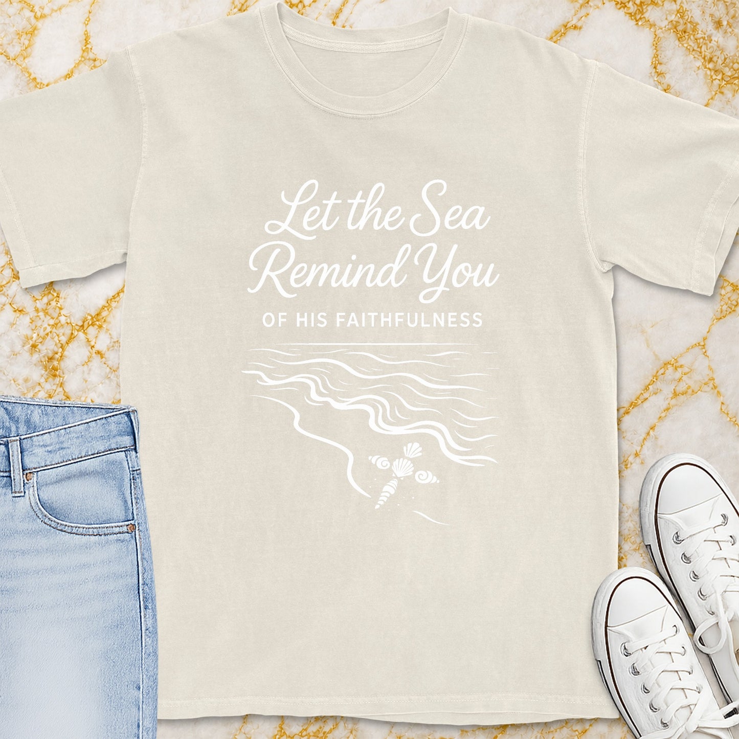 Let The Sea Remind You T-Shirt - Christian Apparel | Christian Life Threads