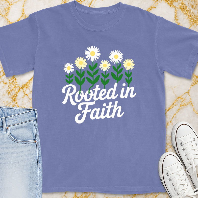 Rooted In Faith T-Shirt - Christian Apparel | Christian Life Threads