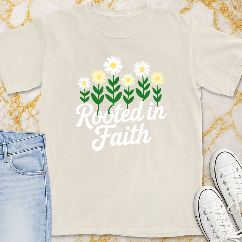 Rooted In Faith T-Shirt - Christian Apparel | Christian Life Threads