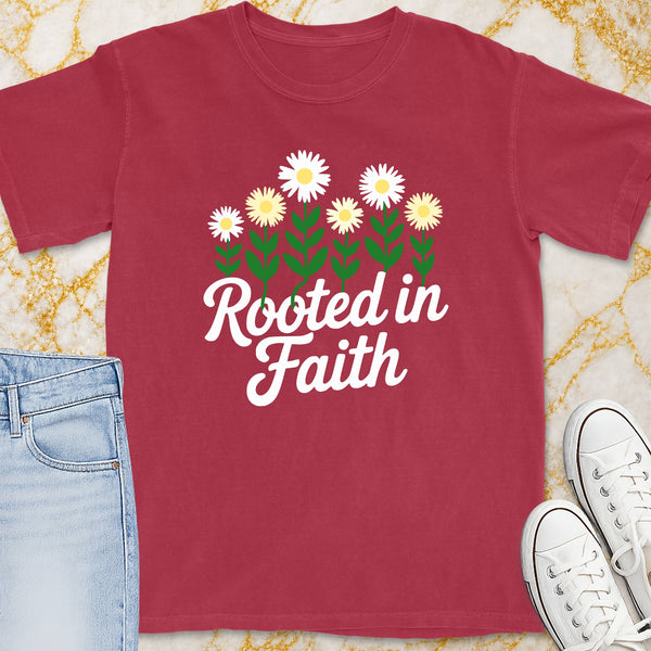 Rooted In Faith T-Shirt - Christian Apparel | Christian Life Threads