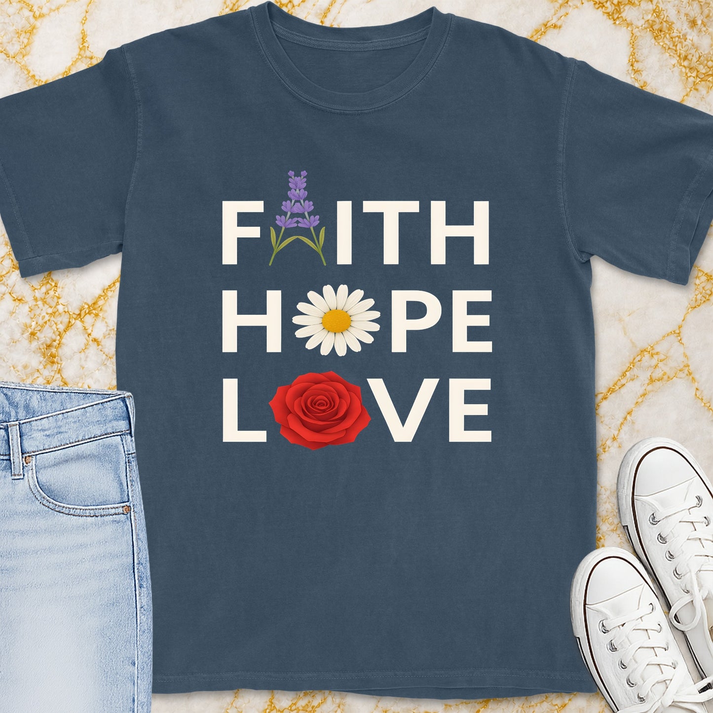 Faith Hope Love T-Shirt - Christian Apparel | Christian Life Threads
