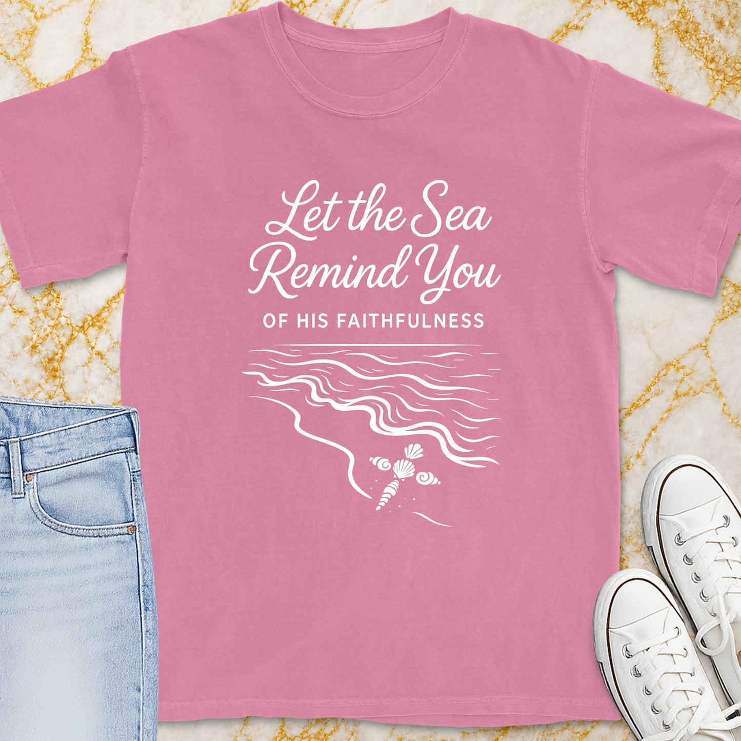 Let The Sea Remind You T-Shirt - Christian Apparel | Christian Life Threads