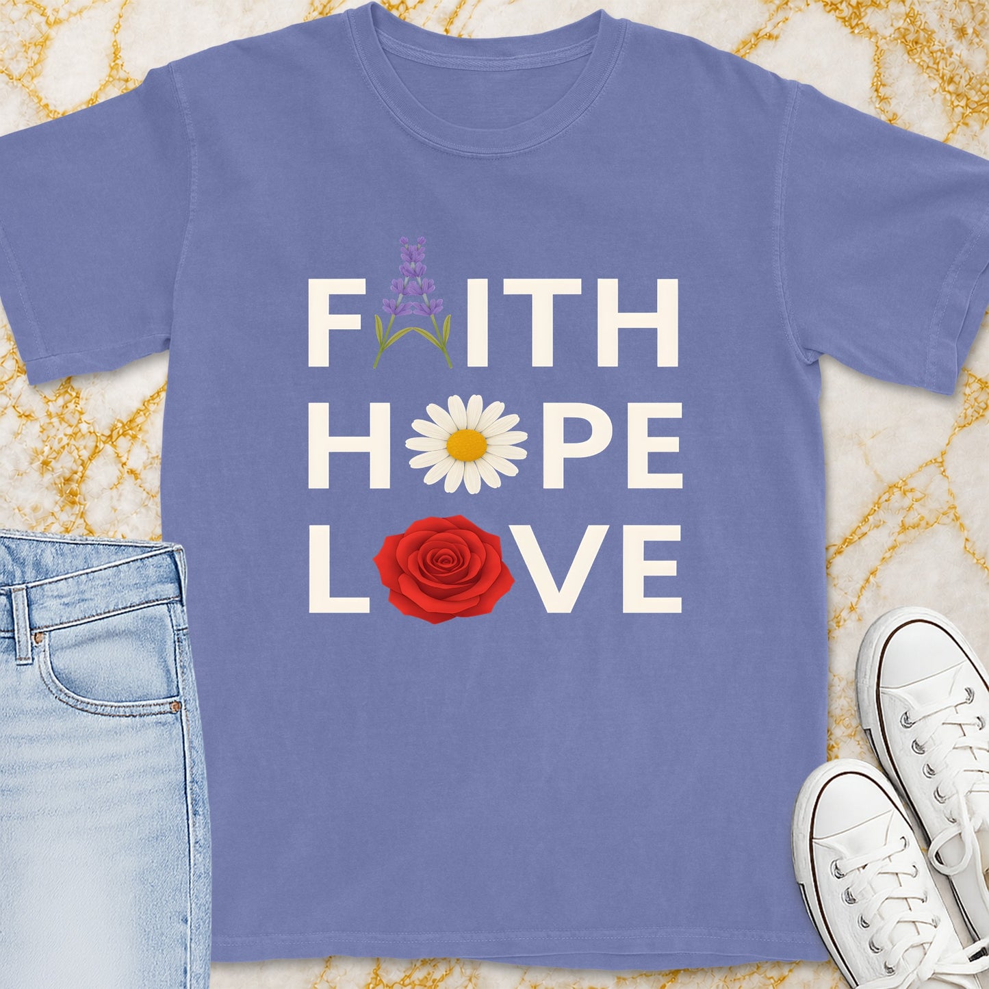 Faith Hope Love T-Shirt - Christian Apparel | Christian Life Threads