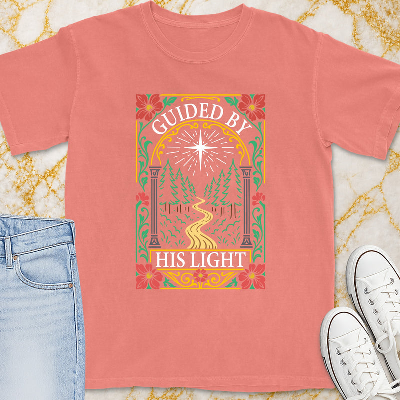 Guided By His Light T-Shirt - Christian Apparel | Christian Life Threads