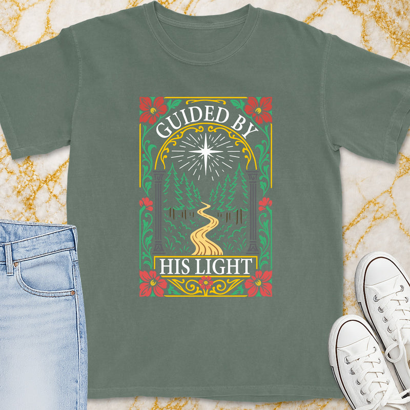 Guided By His Light T-Shirt - Christian Apparel | Christian Life Threads
